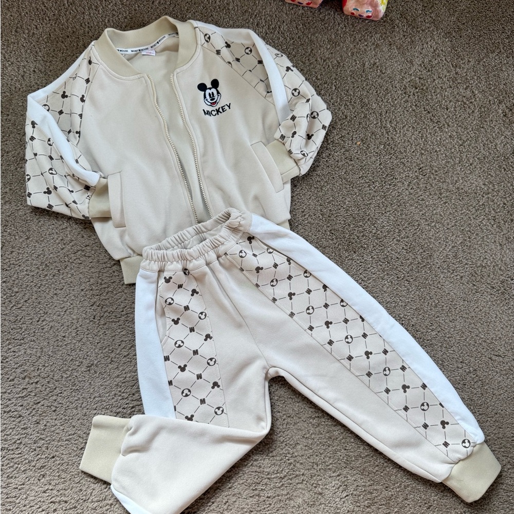 Disney Kids Matching Set - Cream and White